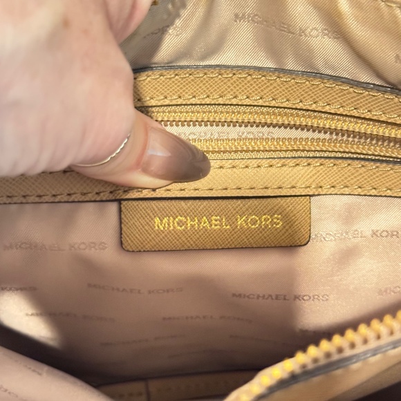 Michael Kors Woman's Logo Handbag, Chocolate Brown with Tan Leather - Picture 10 of 13